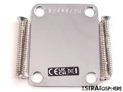 USA FENDER JOHNNY MARR JAGUAR, NECK PLATE CHROME VINTAGE SER#