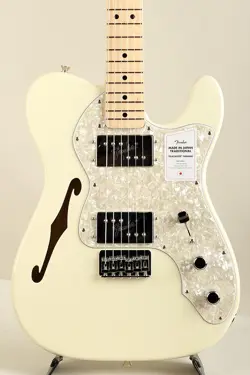 FENDER JAPAN MADE IN JAPAN TRADITIONAL 70S TELECASTER THINLINE MN OLYMPIC WHITE 