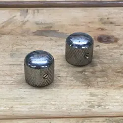 2 DOME NOS RELIC KNOBS FENDER TELE P BASS VINTAGE AGED FOR CTS SPLIT SHAFT POTS