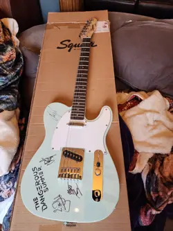 THE DANGEROUS SUMMER SIGNED GUITAR FENDER BULLET STRATOCASTER HT HSS