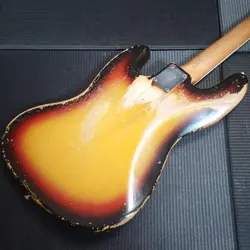 FENDER 1966 JAZZ BASS SUNBURST ELECTRIC BASS GUITAR - EXCELLENT CONDITION