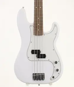 ELECTRIC BASS GUITAR USED FENDER MEXICO PLAYER PRECISION WHITE ALDER PAU FERRO
