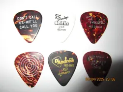 LOT OF 6 VINTAGE GUITAR PICKS - FENDER, DUNLOP, & D'ANDREA #1663