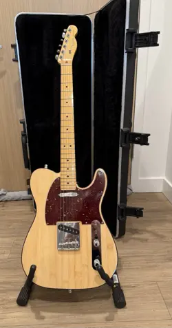 2011 FENDER USA AMERICAN BAMBOO LAMINATED TELECASTER  MAPLE NECK W HARD CASE