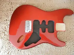 GENUINE FENDER STANDARD STRATOCASTER BODY W/ BRIDGE CANDY COLA COLOR