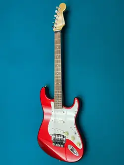 80S FENDER STRATOCASTER RED CONTEMPORARY E SERIES MIJ W/FACTORY KAHLER TREMOLO
