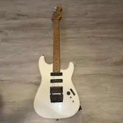 SQUIER II STRATOCASTER BY FENDER ELECTRIC GUITAR WHITE  MADE IN KOREA.