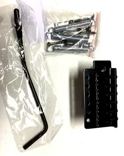 TREMOLO BRIDGE KIT FOR ELECTRIC GUITARS STRAT, IBANEZ, FENDER, CLONES. BLACK