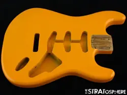 NEW REPLACEMENT BODY FOR FENDER STRATOCASTER STRAT, ROASTED ASH, CAPRI ORANGE