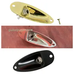 GUITAR BOAT JACK PLATE INPUT OUTPUT SOCKET WITH SCREWS FOR FENDER STRAT GUITAR