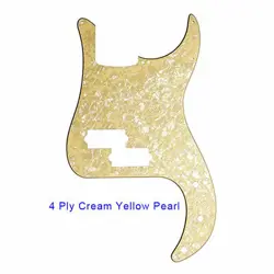 PARTS FOR US FENDER STANDARD PRECISION BASS GUITAR PICKGUARD, 4PLY CREAM PEARL