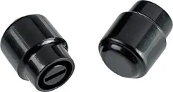 GENUINE FENDER TELECASTER/TELE GUITAR BLACK BARREL SWITCH TIP KNOBS - SET OF 2