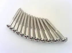 TRUE CUSTOM SHOP NICKEL TREMOLO MOUNTING SCREWS FOR FENDER STRAT 12 PACK