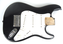 FENDER SQUIER 2015 MINI STRATOCASTER GUITAR BODY STRAT BLACK LOADED WORKS