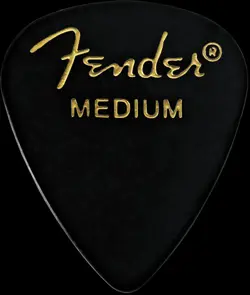 FENDER 351 PREMIUM CELLULOID GUITAR PICKS BLACK - MEDIUM 144-PACK (1 GROSS)
