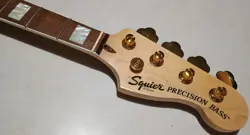 UNPLAYED FENDER SQUIER 40TH ANNIVESARY GOLD EDITION PRECISION BASS GUITAR NECK