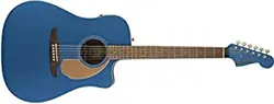 USED   VERY GOOD  FENDER REDONDO PLAYER BELMONT BLUE ELECTRIC ACOUSTIC GUITAR