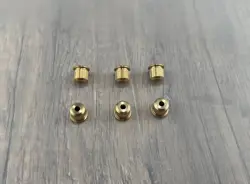 BRASS STRING BODY FERRULES FOR FENDER TELECASTER/TELE PACK OF 6