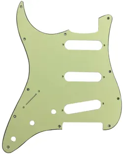 FOR FIT FENDER PLAYER STRATOCASTER SSS 11 HOLE LEFTHANDED GUITAR PICKGUARD GREEN