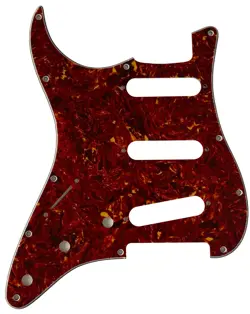 FOR FIT FENDER PLAYER STRATOCASTER SSS 11 HOLE LEFTHANDED GUITAR PICKGUARD RED
