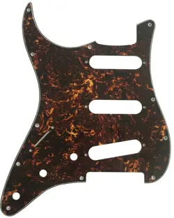 FOR FIT FENDER PLAYER STRATOCASTER SSS 11 HOLE LEFTHANDED GUITAR PICKGUARD BROWN