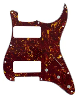 FITS FENDER STRATOCASTER STRAT P90 2 PICKUP STYLE GUITAR PICKGUARD RED TORTOISE