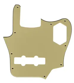FOR FITS FENDER US JAGUAR BASS STYLE GUITAR PICKGUARD 3 PLY VINTAGE YELLOW