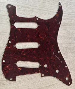 GENUINE FENDER STRATOCASTER TORTOISESHELL PICK GUARD USED 11 SCREW MIM