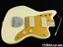 LOADED FENDER SQUIER J MASCIS JAZZMASTER BODY, GUITAR VINTAGE WHITE DINOSAUR JR