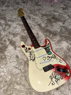 HAND-PAINTED FENDER STRATOCASTER - JIMI HENDRIX MONTEREY POP FESTIVAL 1 OF 1