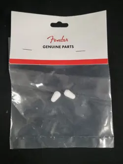 GENUINE FENDER ORIGINAL STRAT SET OF 2 SWITCH TIPS WHITE, #099-4940-000 NEW
