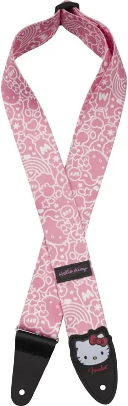 FENDER X HELLO KITTY GUITAR STRAP POLYESTER PINK NEW SANRIO NEW