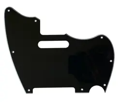 FITS FENDER WARMOTH MJT TELEMASTER JAZZCASTER STYLE GUITAR PICKGUARD 3 PLY BLACK