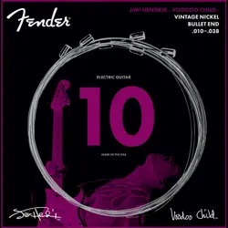 FENDER JIMI HENDRIX VOODOO CHILD BULLET END NICKEL ELECTRIC GUITAR STRINGS 10-38