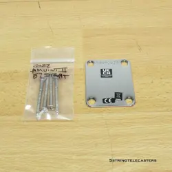 FENDER AMERICAN VINTAGE II 57 STRATOCASTER NECK PLATE CHROME STRAT TELE PLATE