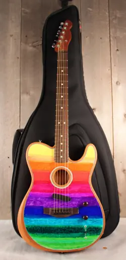FENDER ACOUSTASONIC PLAYER TELECASTER  CUSTOM ART GUITAR