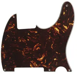 FOR FENDER TELECASTER VINTAGE 5-HOLE BLANK GUITAR PICKGUARD 4 PLY BROWN TORTOISE