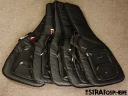 NEW LOT OF 5 FENDER DELUXE PADDED STRAT TELE FLAT BOTTOM GIG BAGS STRATOCASTER