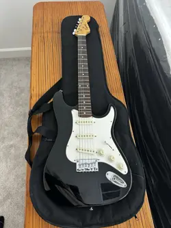 BLACK FENDER SQUIER BULLET ELECTRIC GUITAR VERY NICE!!