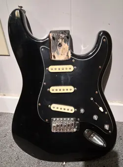 LOADED BODY 1993 FENDER SQUIRE STRATOCASTER, BLACK