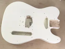 VINTAGE 1990S BLONDE FENDER SOLID TELE BODY NATURAL RELIC OLYMPIC WHITE AGED MIM