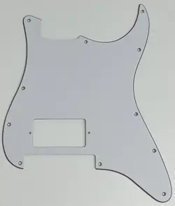 FOR FIT FENDER STRAT FLOYD ROSE TREMOLO SINGLE HUMBUCKER GUITAR PICKGUARD WHITE