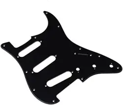 PICKGUARD- FITS FENDER STRATOCASTER MATTE BLACK ANODIZED  ALUMINUM SSS STRAT NEW