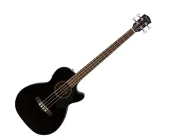 FENDER CB-60SCE ACOUSTIC/ELECTRIC BASS GUITAR - BLACK W/ LAUREL FB