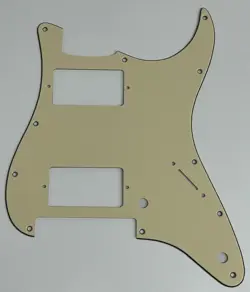 FOR FIT FENDER STRAT FLOYD ROSE TREMOLO HH GUITAR PICKGUARD  VINTAGE YELLOW