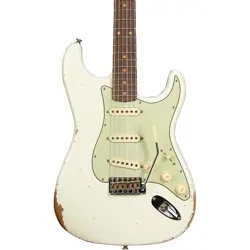 FENDER CS TIME MACHINE '62 STRATOCASTER RELIC GUITAR AGED OLYMPIC WHITE