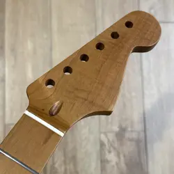 ROASTED MAPLE STRAT NECK NITRO SATIN STRATOCASTER FITS WARMOTH & FENDER SM02BN