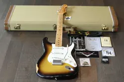 MINTY! 2006 FENDER CS 1956 STRATOCASTER RELIC REISSUE 2-TONE SUNBURST + COA OHSC
