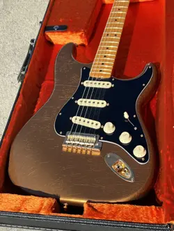 2023 FENDER LIMITED EDITION BRUNO MARS STRATOCASTER, MARS MOCHA