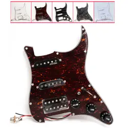 PREWIRED LOADED PICKGUARD ALNICO 5 PICKUPS SET FOR FENDER STRAT GUITAR